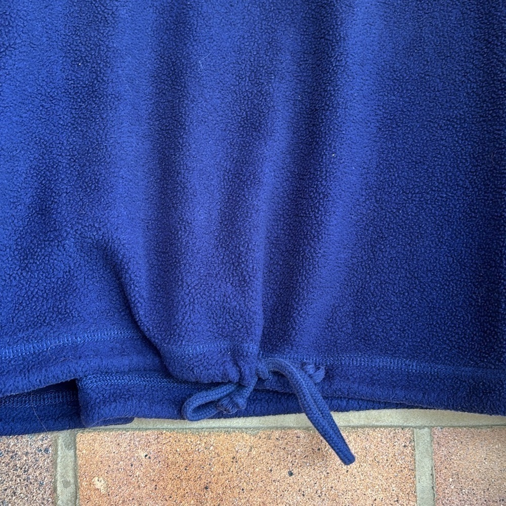 aerie long Sleeve cowl neck Navy Blue Cropped fleece Pullover L - Picture 3 of 6